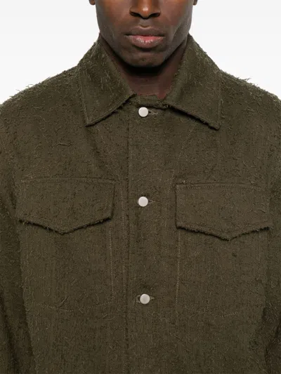 Shop Craig Green Towel Shirt Jacket In Green