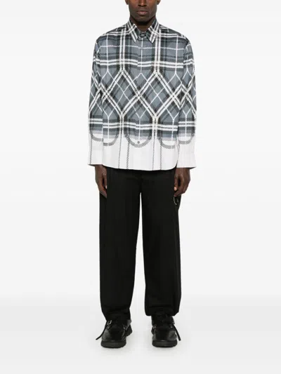 Craig Green Plaid-check Faded Shirt In Grey