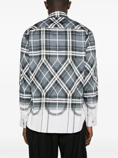 Craig Green Plaid-check Faded Shirt In Grey