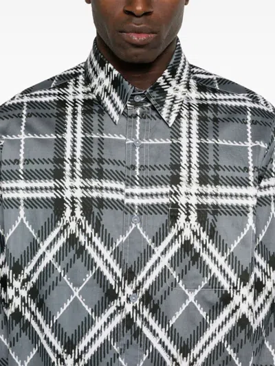 Craig Green Plaid-check Faded Shirt In Grey