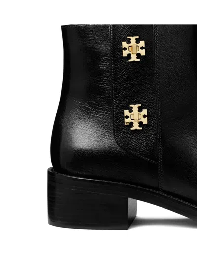 Tory Burch T-lock Leather Ankle Boots In Black