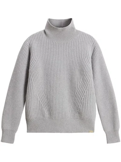 Woolrich Long Sleeve Sweater In Grey
