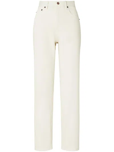 Tory Burch Slim Jean In White