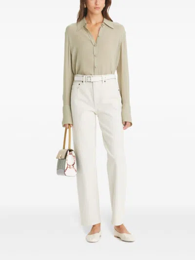 Tory Burch Slim Jean In White