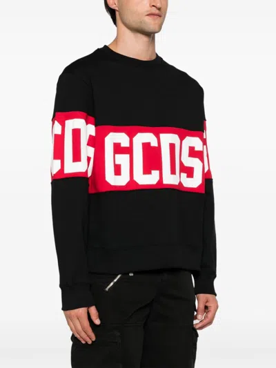Gcds Logo Print Sweatshirt In Black