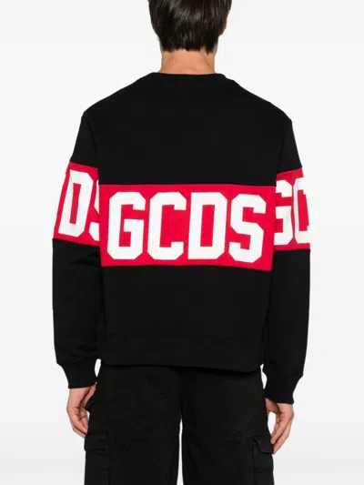Gcds Logo Print Sweatshirt In Black