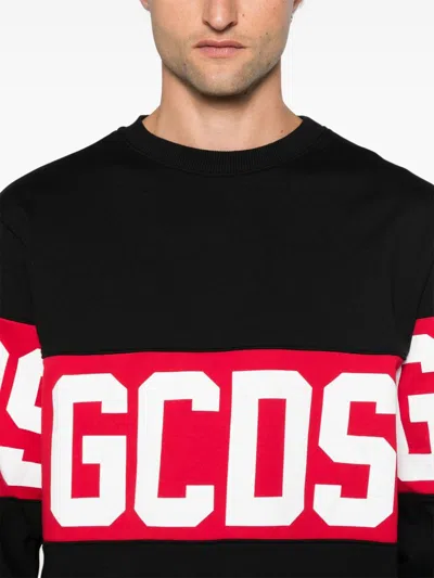 Gcds Logo Print Sweatshirt In Black