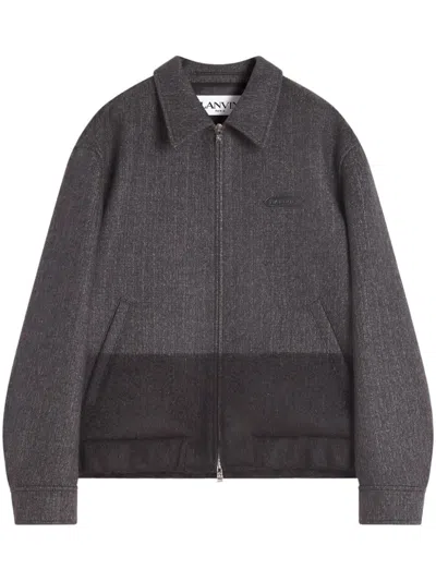Lanvin Two-tone Bomber Jacket In Grey