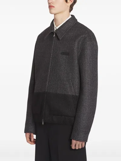 Lanvin Two-tone Bomber Jacket In Grey