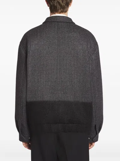 Lanvin Two-tone Bomber Jacket In Grey