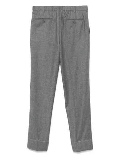 Brioni Tapered Trousers In Grey