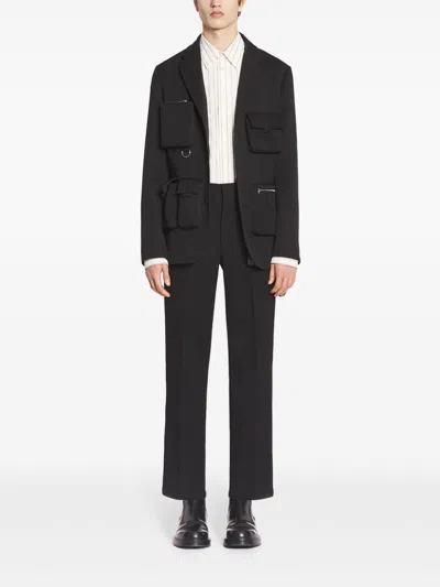 Lanvin Straight-leg Trousers In Black