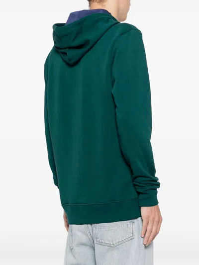 Ps By Paul Smith Zebra Logo Organic Cotton Hoodie In Green