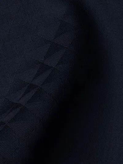 Prada Jacquard Knit Scarf In Blue