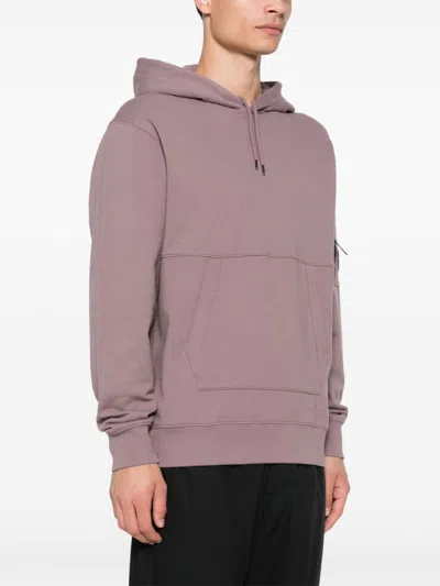 Shop C.p. Company Lens-detail Hoodie In Purple