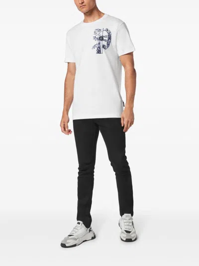Philipp Plein Ss Skull-print T-shirt In White