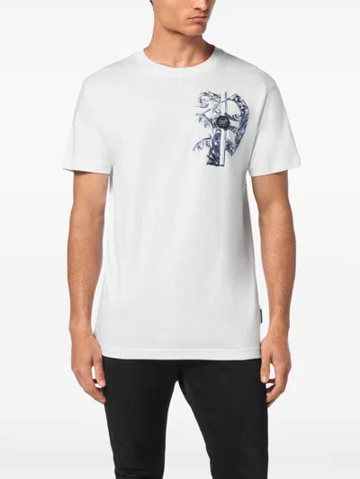Philipp Plein Ss Skull-print T-shirt In White