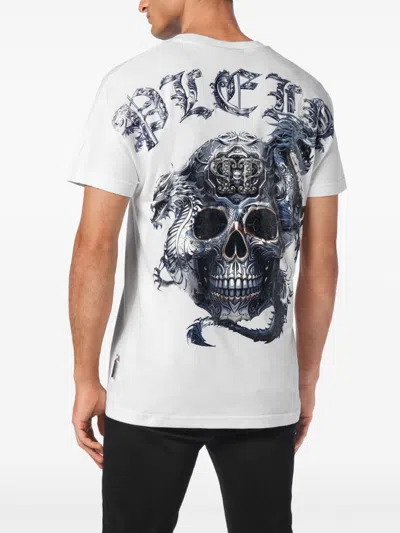 Philipp Plein Ss Skull-print T-shirt In White