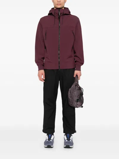 C.p. Company Goggles Hoodie In Red