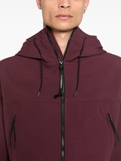 C.p. Company Goggles Hoodie In Red