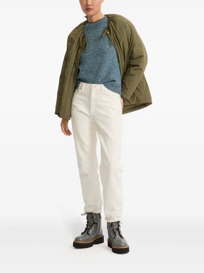 Yves Salomon Drawstring-neck Down Jacket In Green