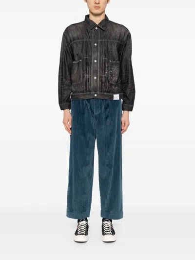 Neighborhood Logo-patch Denim Jacket In Black