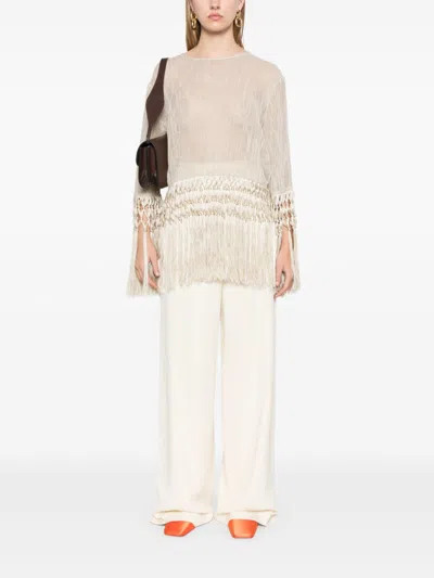 Taller Marmo Tassel-detail Blouse In Neutrals