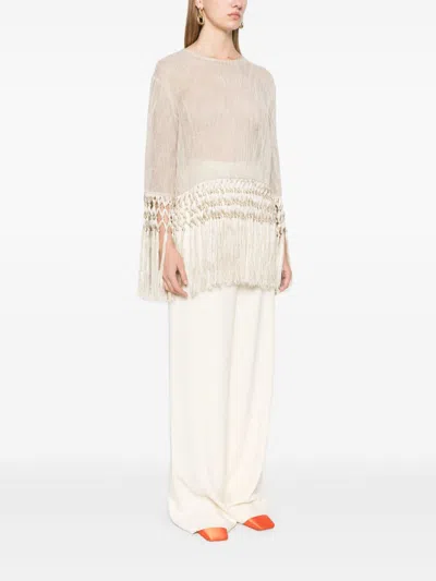 Taller Marmo Tassel-detail Blouse In Neutrals