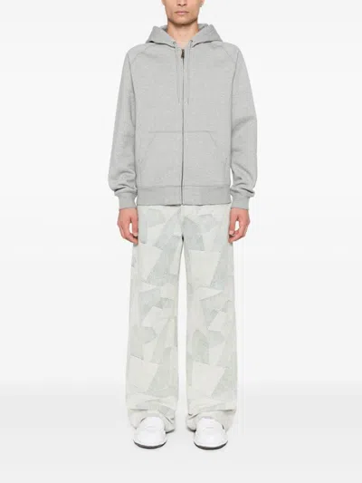 Carhartt Work In Progress Chase Cotton Blend Zip-up Hoodie In Grey