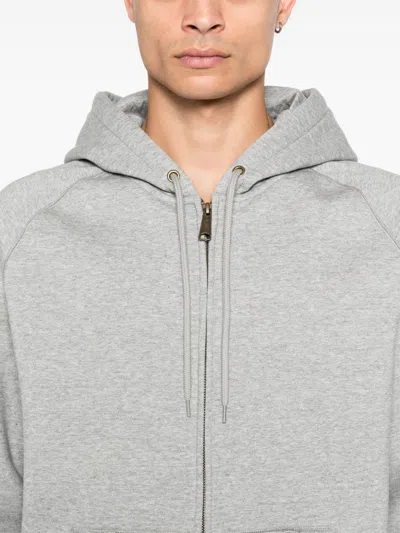 Carhartt Work In Progress Chase Cotton Blend Zip-up Hoodie In Grey