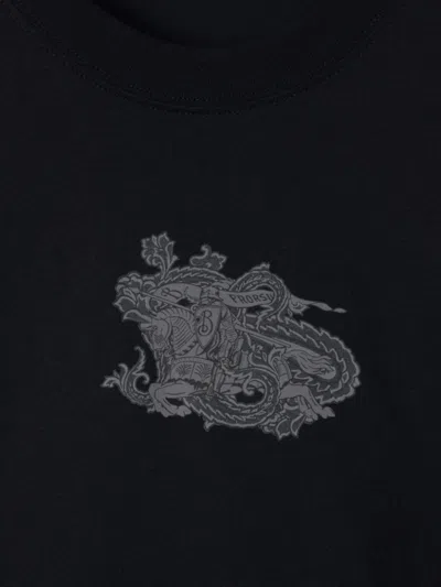 Burberry Mini Logo Graphic T-shirt For Women In Blue