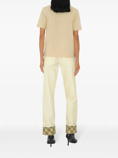 Burberry Paisley Logo Cotton T-shirt In Neutral