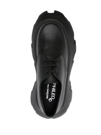 Phileo Oversize-sole Derby Shoes In Black