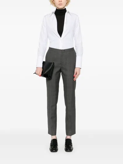 Fabiana Filippi Prince Of Wales-check Trousers In Grey