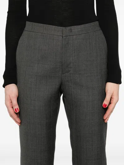 Fabiana Filippi Prince Of Wales-check Trousers In Grey