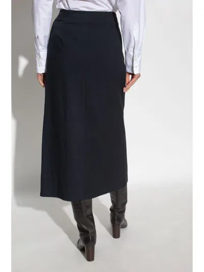 Fabiana Filippi Pleat-detail Midi Skirt In Blue