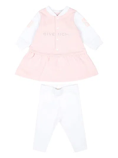 Givenchy Logo-print Dress Set In Pink