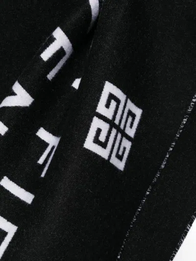 Givenchy Jacquard-logo Scarf In Black