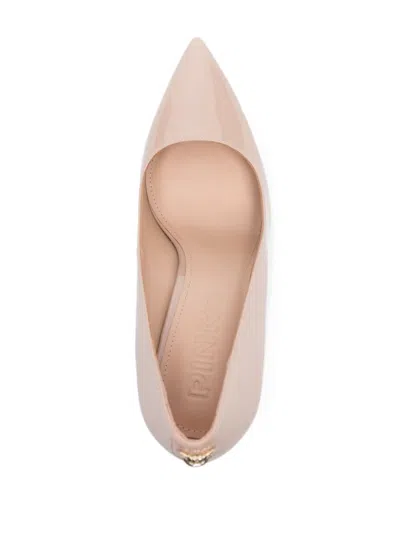 Pinko Escarpins Brillants À Talons In Neutrals