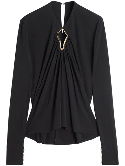 Lanvin Cut-out Blouse In Black