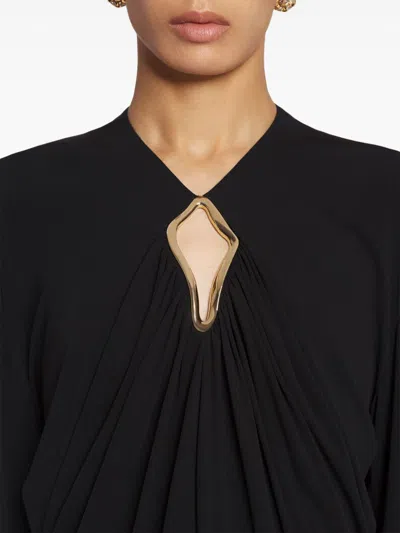 Lanvin Cut-out Blouse In Black
