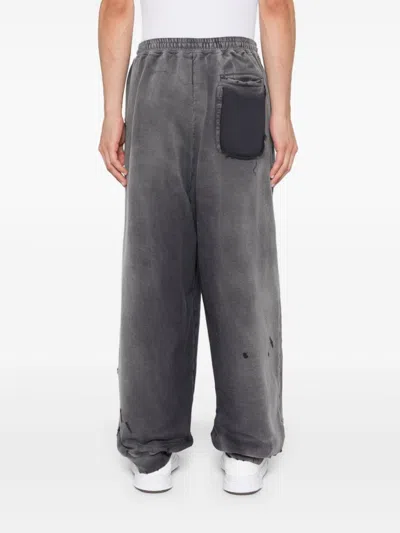 Shop Miharayasuhiro Sun Faded Track Trousers In Black