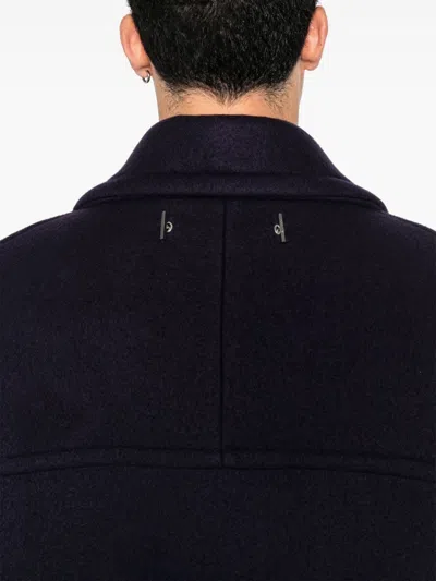 Lanvin Double-breasted Coat In Blue