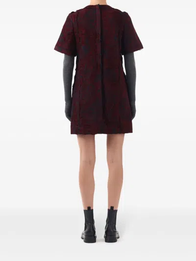 Shop Jason Wu Collection Jacquard Mini Dress In Red