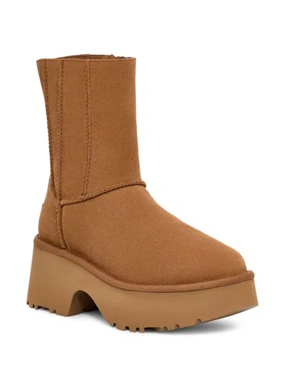 Ugg Classic Twin Seam New Heights Ankle Boots In Brown