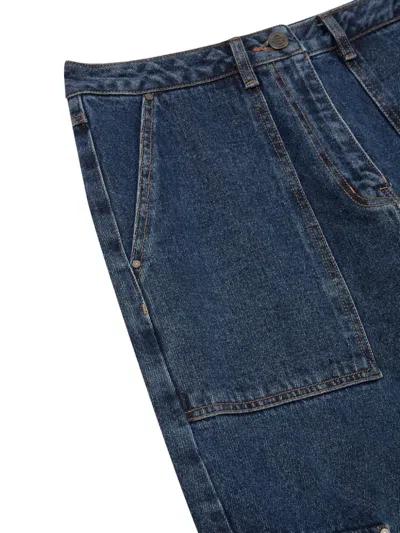 Studio Tomboy Cargo-style Jeans In Blue