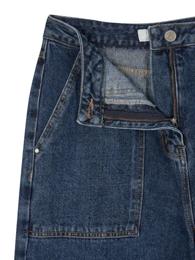 Studio Tomboy Cargo-style Jeans In Blue