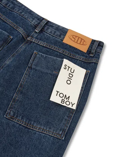 Studio Tomboy Cargo-style Jeans In Blue
