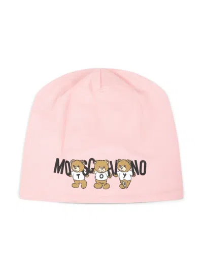 Moschino Teddy Bear-motif Beanie In Pink
