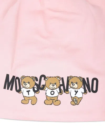 Moschino Teddy Bear-motif Beanie In Pink
